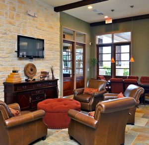 Apartments For Rent in Katy TX, Oak Park Apartments Oak Park Apartments offer spacious living rooms equipped with comfortable couches and chairs, perfect for relaxing while enjoying the latest shows on the TV.