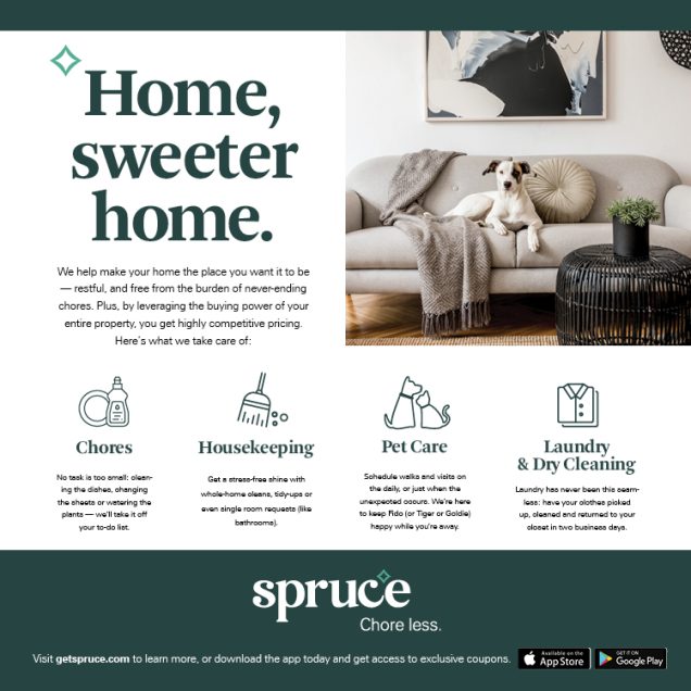 Apartments For Rent in Katy TX, Oak Park Apartments Spruce Cleaning flyer - Oak Park Apartments.